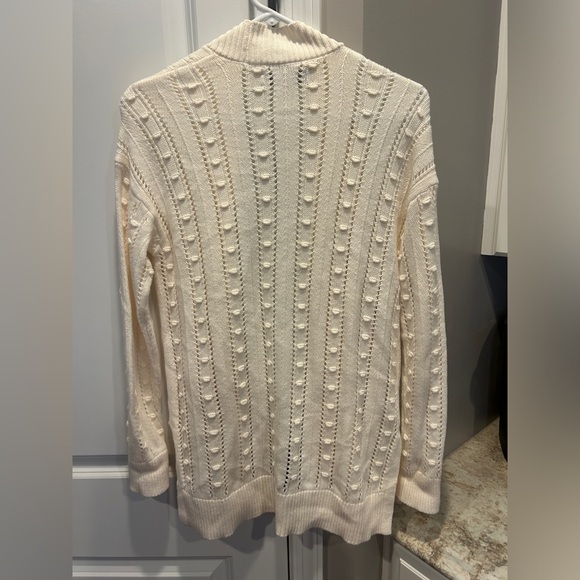 Women’s Loft Sweater Cardigan Small Cream - Picture 4 of 10